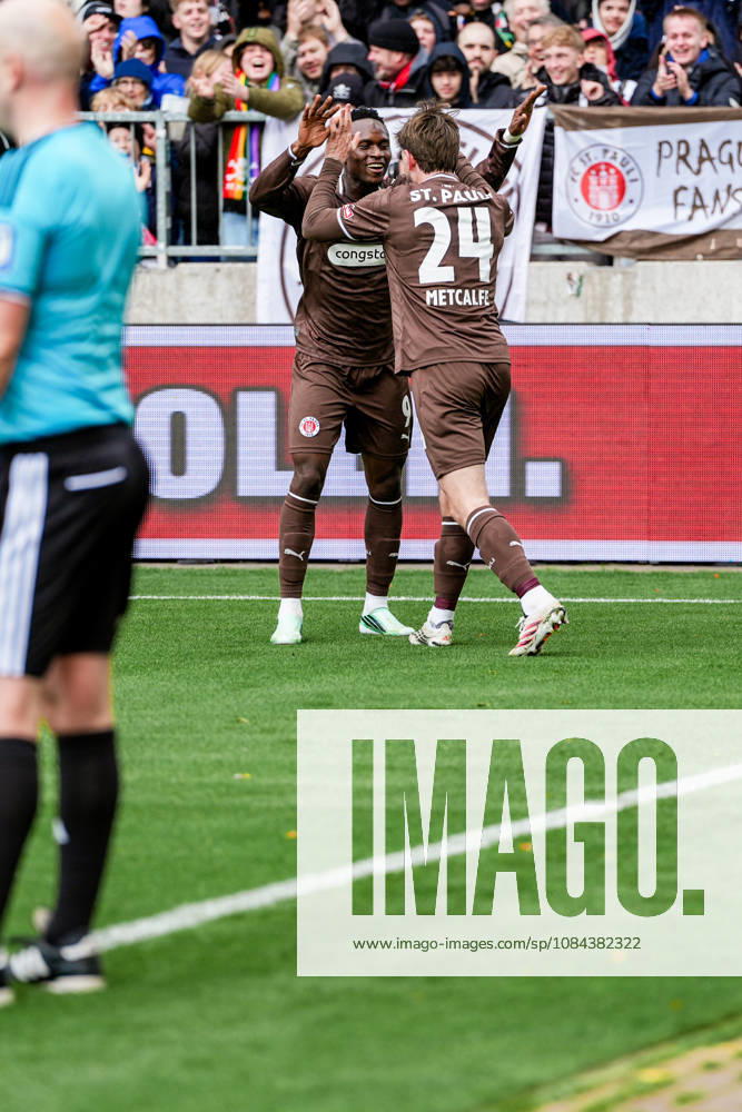 Deutschland: Fußball 2. Bundesliga 2026 27, 7. Spieltag FC St. Pauli vs Karlsruher SC Millerntor-Stadion (Hamburg St. Pauli): 1:0 für Fc St. Pauli durch Abdoulie Ceesay (FC St. Pauli, 9), Connor Metcalfe (FC St. Pauli, 24)