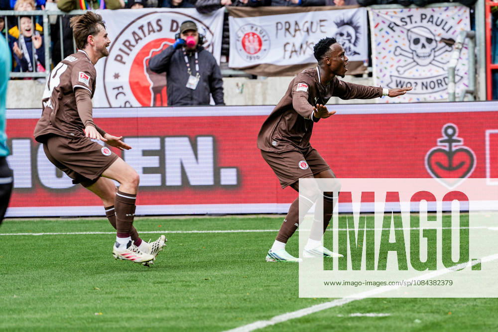 Deutschland: Fußball 2. Bundesliga 2026 27, 7. Spieltag FC St. Pauli vs Karlsruher SC Millerntor-Stadion (Hamburg St. Pauli): 1:0 für Fc St. Pauli durch Abdoulie Ceesay (FC St. Pauli, 9), Connor Metcalfe (FC St. Pauli, 24)