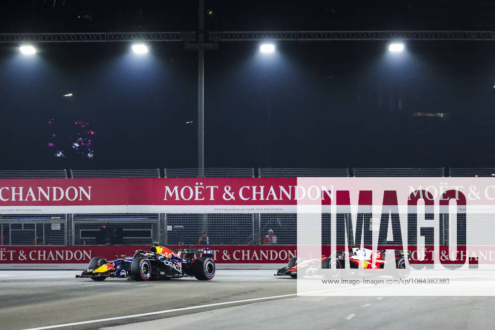 F1 - SINGAPORE GRAND PRIX 2026 03 VERSTAPPEN Max (nld), Red Bull Racing Ford RB22, action, 16 LECLERC Charles (mco), Scuderia Ferrari SF-26, action during the 2026 Formula 1 Singapore Grand Prix, 17th round of the 2026 Formula One World Championship, WM, Weltmeisterschaft from October 9 to 11, 2026 on the Marina Bay Street Circuit, in Singapore, Singapore - SingaporeSingapore