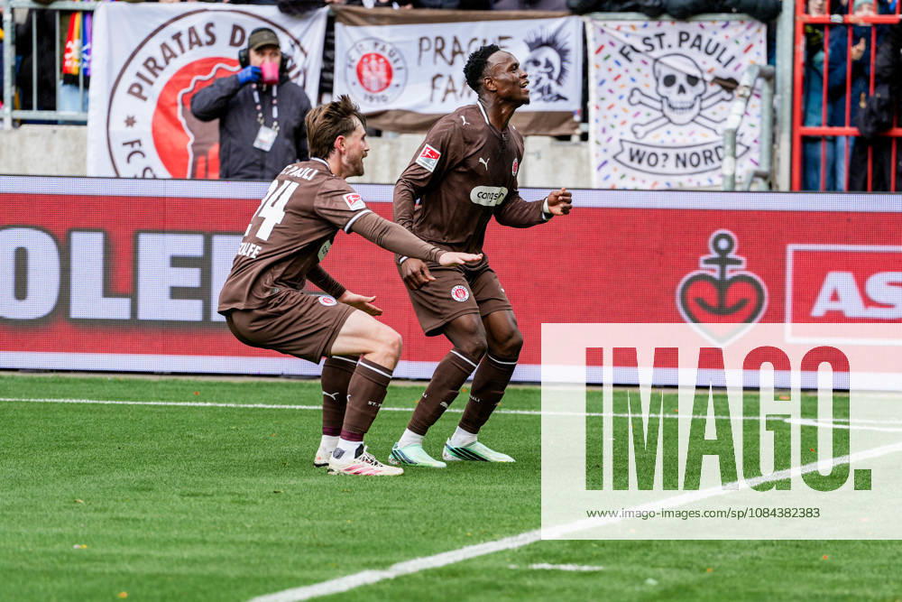 Deutschland: Fußball 2. Bundesliga 2026 27, 7. Spieltag FC St. Pauli vs Karlsruher SC Millerntor-Stadion (Hamburg St. Pauli): 1:0 für Fc St. Pauli durch Abdoulie Ceesay (FC St. Pauli, 9), Connor Metcalfe (FC St. Pauli, 24)