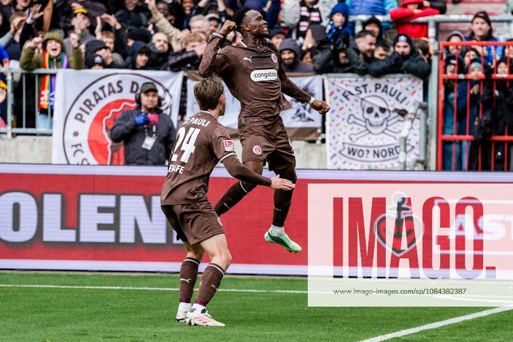 Deutschland: Fußball 2. Bundesliga 2026 27, 7. Spieltag FC St. Pauli vs Karlsruher SC Millerntor-Stadion (Hamburg St. Pauli): 1:0 für Fc St. Pauli durch Abdoulie Ceesay (FC St. Pauli, 9), Connor Metcalfe (FC St. Pauli, 24)