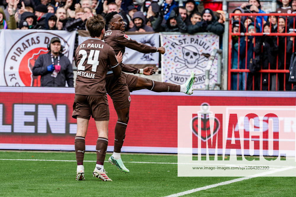 Deutschland: Fußball 2. Bundesliga 2026 27, 7. Spieltag FC St. Pauli vs Karlsruher SC Millerntor-Stadion (Hamburg St. Pauli): 1:0 für Fc St. Pauli durch Abdoulie Ceesay (FC St. Pauli, 9), Connor Metcalfe (FC St. Pauli, 24)