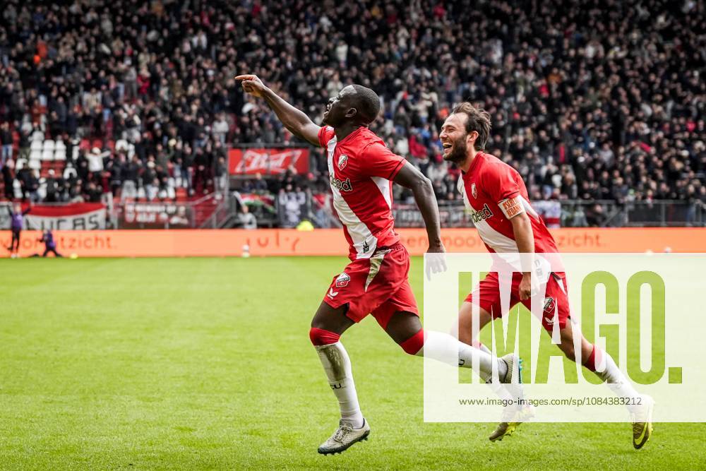 UTRECHT - Yoann Cathline of FC Utrecht celebrates the 2-0 during the Dutch Eredivisie match between FC Utrecht and Willem II at Galgenwaard Stadium on October 11, 2026, in Utrecht, the Netherlands. TOBIAS KLEUVER ANP Eredivisie 2026 27 ANPxSportx IVx 572124695 originalFilename: 572124695