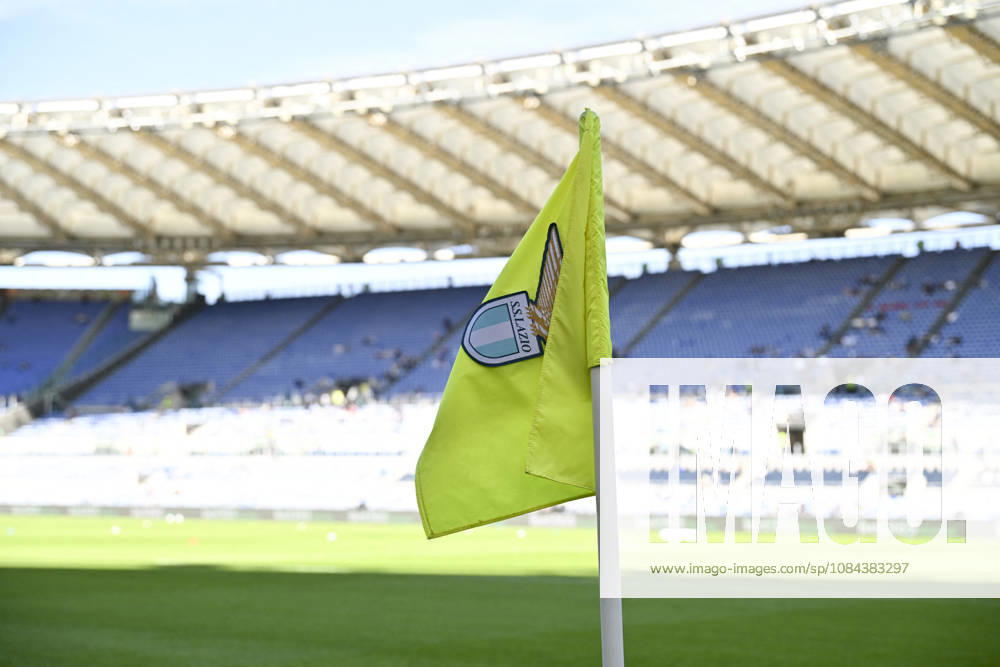 SOCCER - Serie A - SS Lazio vs. AC Monza Photo by IPA ABACAPRESS.COM89547798 - The Lazio crest on a corner flag during the 2026–2027 Serie A match between Lazio and Monza at the Olimpico Stadium on October 11, 2026, in Rome, Lazio. During the SS Lazio vs. AC Monza Italian Serie A soccer match in Rome, Italy, on October 11, 2026 Rome Italy