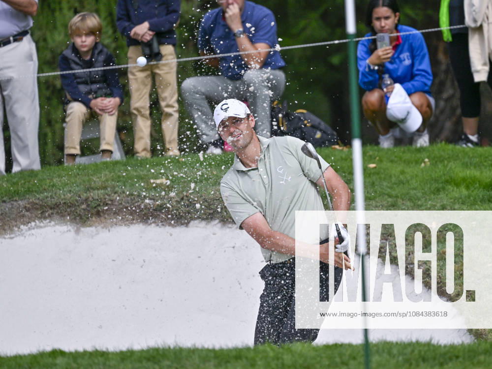 VICTOR PEREZ of France hits the ball out of the bunker during the Open de Espao±a presented by Madrid at Club de Campo Villa de Madrid on October 11, 2026 in Madrid, Spain. Open GOLF De Spain Presented By Madrid - 10.11.26 (Fourth Day) - ZUMAc312 20261011_zsp_c312_080