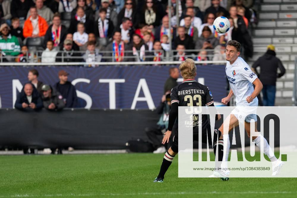 , BUKO Stadion , season 2026 2027 , Dutch Eredivisie football , match between Telstar and ADO Den Haag , Picture shows ADO Den Haag player Matěj Šin and Telstar player Sem Valk Telstar - ADO x208165016x