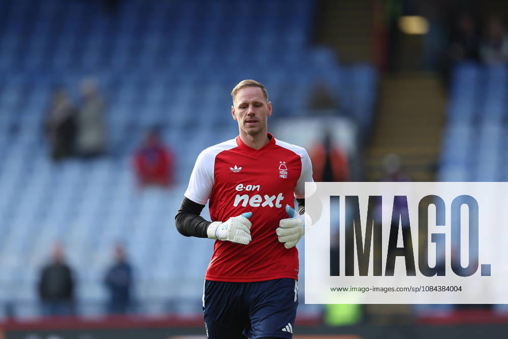 11th October 2026; Selhurst Park, London, England; Premier League Football, Crystal Palace versus Nottingham Forest; goalkeeper Matz Sels of Nottingham Forest warms up ahead of kick-off KatiexChan