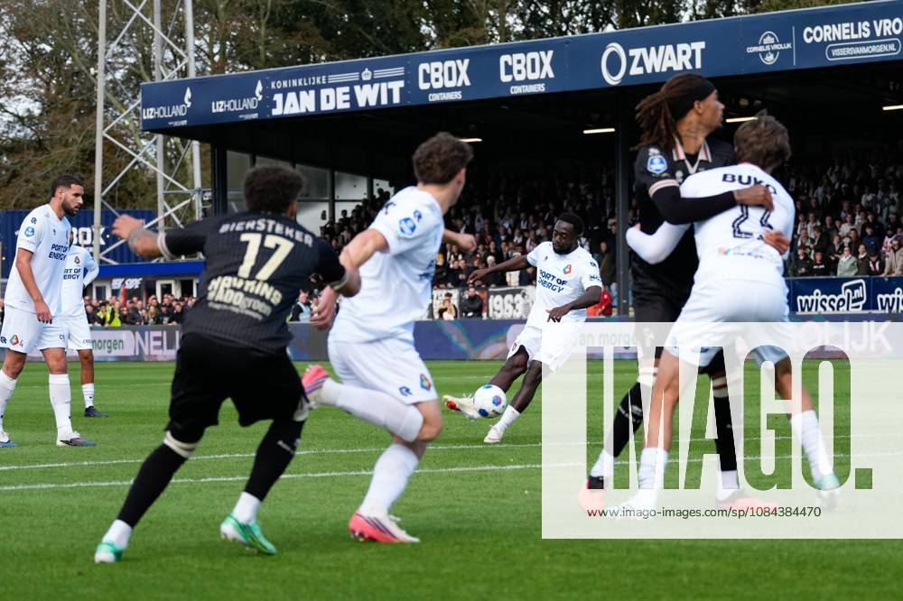 , BUKO Stadion , season 2026 2027 , Dutch Eredivisie football , match between Telstar and ADO Den Haag , Picture shows Telstar player Tyrone Owusu scores the 1-0 Telstar - ADO x208165137x