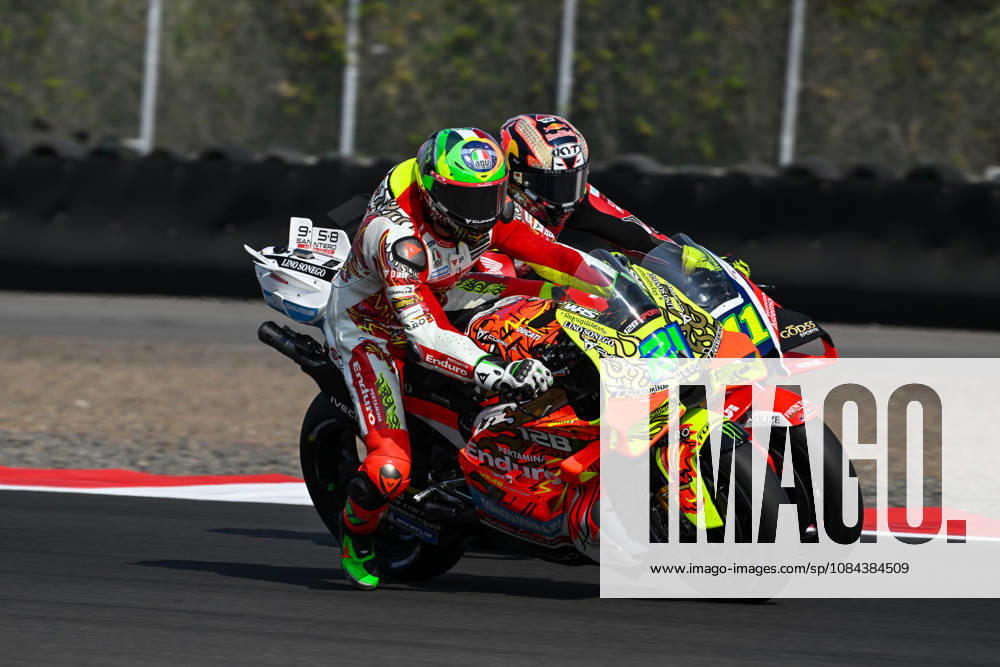 MOTO - MOTO GP - GRAND PRIX OF INDONESIA 2026 21 MORBIDELLI Franco (ita), Pertamina Enduro VR46 Racing Team, Ducati Desmosedici GP25, action with 11 MOREIRA Diogo (bra), Pro Honda LCR, Honda RC213V during the 2026 MotoGP Pertamina Grand Prix of Indonesia on the Mandalika circuit from October 9 to 11, at West Nusa Tenggara, Indonesia - West Nusa TenggaraIndonesia
