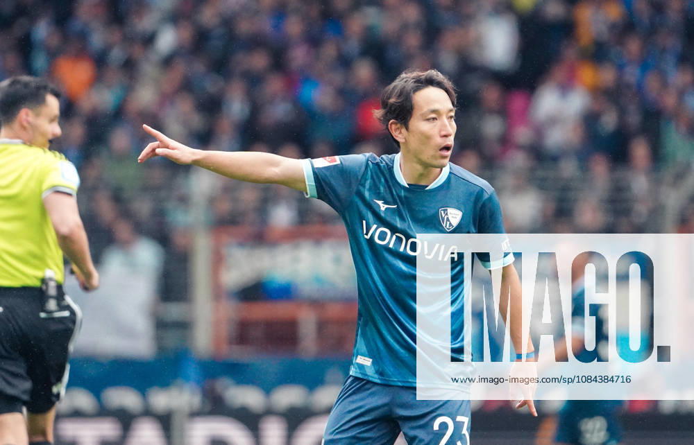 Deutschland: Fussball 2.Bundesliga 2026 2027, 7. Spieltag - VfL Bochum vs Arminia Bielefeld - Vonovia Ruhrstadion (Bochum): Geste, Gestik, Emotion Koji Miyoshi (VfL Bochum, 23)