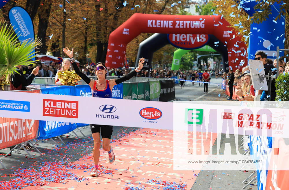 RUNNING - Graz Marathon 2026 GRAZ,AUSTRIA,11.OCT.26 - RUNNING - Graz Marathon. Image shows the rejoicing of Bianca Ederer (AUT). GEPAxpictures xWolfgangxGrebien