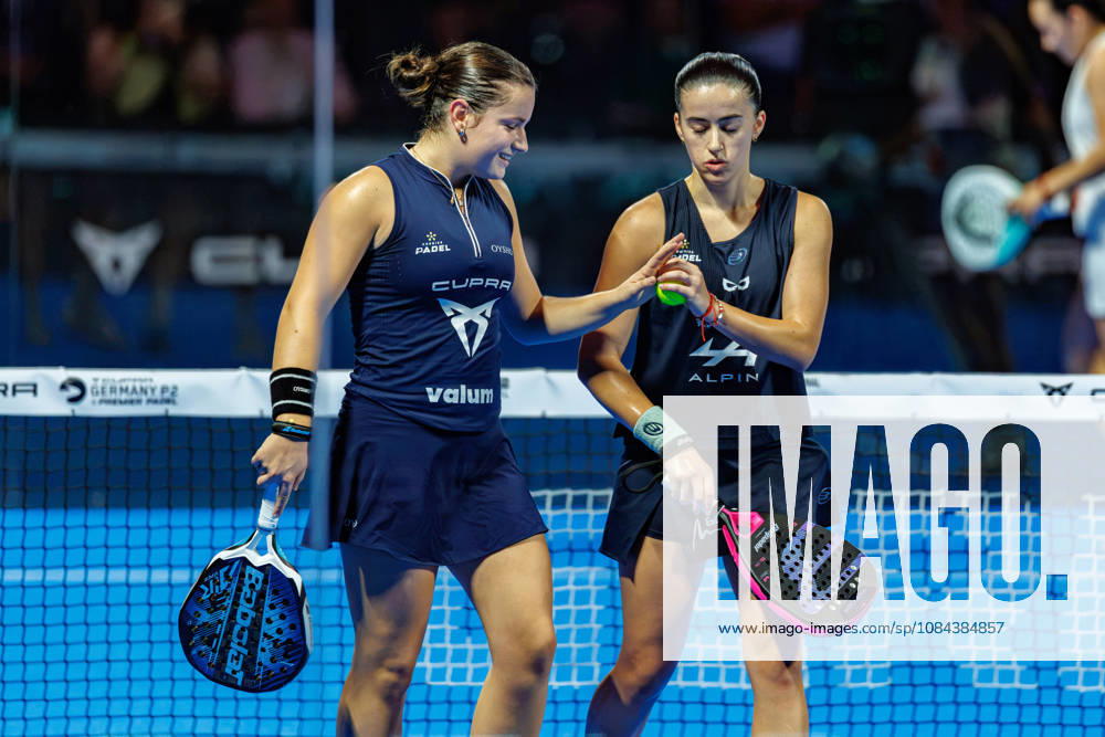DÜSSELDORF, GERMANY - 11 OCTOBER 2026: Image shows the celebration of Martina Calvo (ESP) and Claudia Fernandez Sanchez (ESP) during CUPRA Germany Premier Padel P2 2026 Day 8: Finals at CASTELLO Düsseldorf on 11 10 2026 in Düsseldorf, Germany. Germany