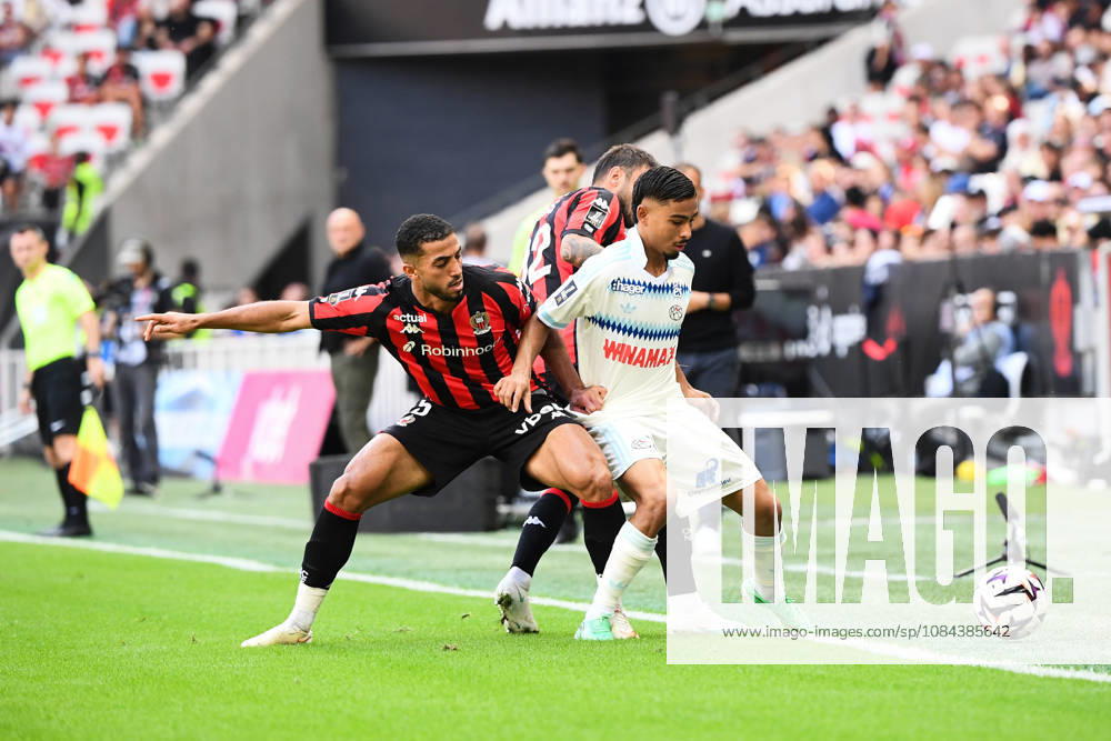 OGC Nice v RC Strasbourg Alsace - Ligue 1 McDonald s 2026 2027 Gessime YASSINE of Strasbourg and Mohamed ABDELMONEM of Nice during Ligue 1 McDonald s match between Nice and Strasbourg at Allianz Riviera Stadium on October 11, 2026 in Nice, France. Nice France