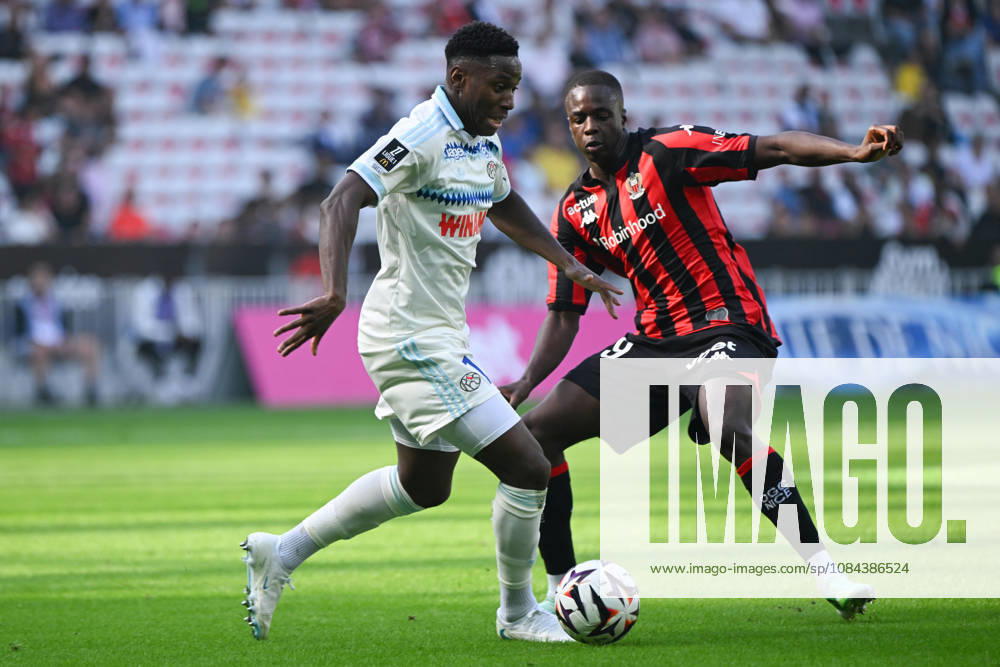 Dario Essugo (RCSA) - Ligue 1 McDonalds match between OGC Nice and Racing Club de Strasbourg Alsace on October 11, 2026 at the Allianz Riviera Stadium in Nice.