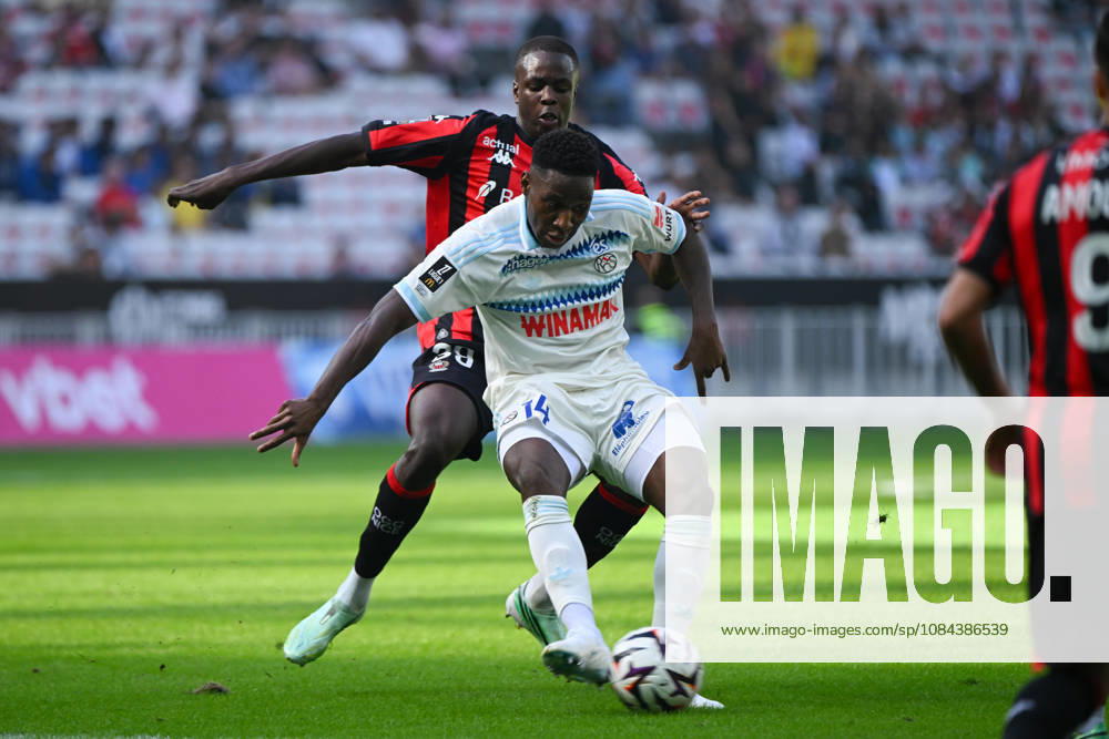 Dario Essugo (RCSA) - Ligue 1 McDonalds match between OGC Nice and Racing Club de Strasbourg Alsace on October 11, 2026 at the Allianz Riviera Stadium in Nice.