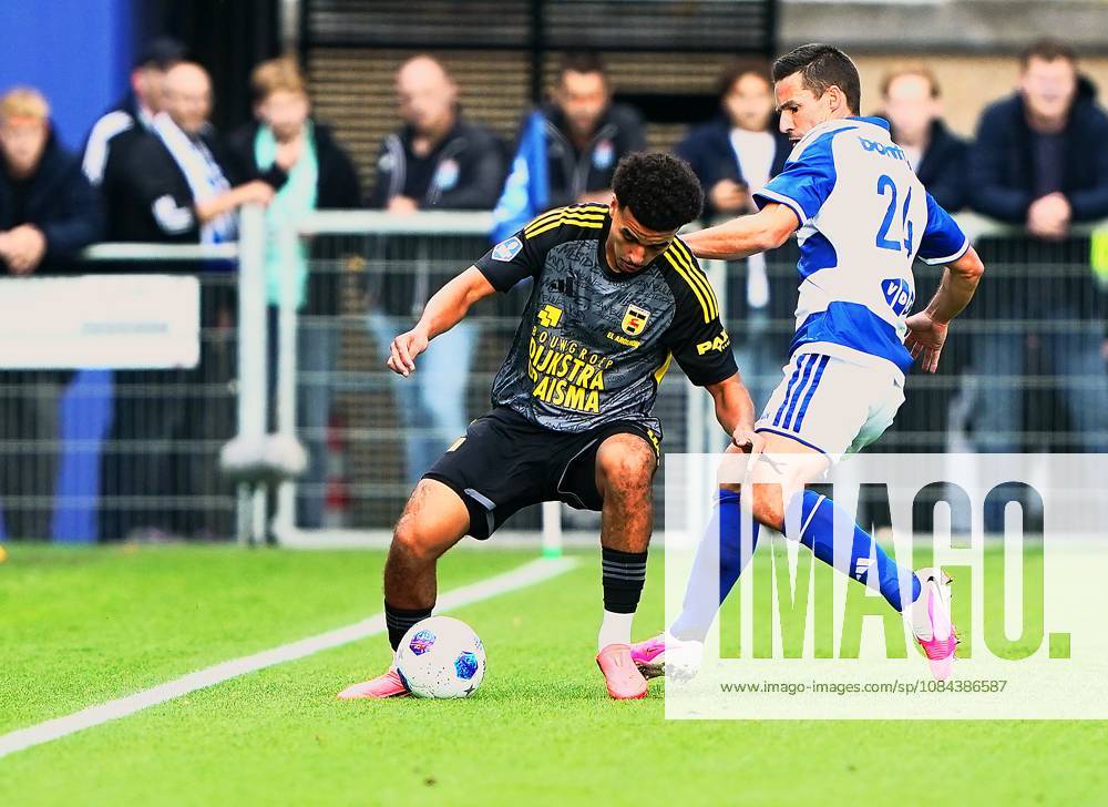 2026-10-11 VriendenLoterij Eredivisie: PEC Zwolle v SC Cambuur ZWOLLE, NETHERLANDS - OCTOBER 11: Rafik El Arguioui of SC Cambuur and Nick Viergever of PEC Zwolle during the VriendenLoterij Eredivisie match between PEC Zwolle and SC Cambuur at Mac3Park Stadion on October 11, 2026 in Zwolle, Netherlands. Zwolle Mac3Park Stadion Netherlands Content not available for redistribution in The Netherlands directly or indirectly through any third parties.