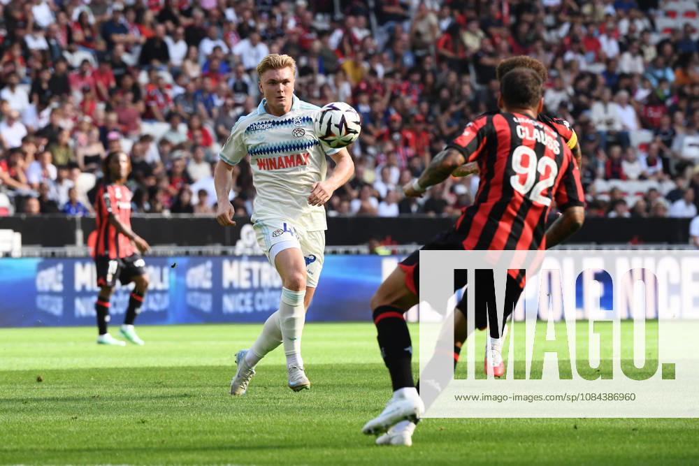 OGC Nice v RC Strasbourg Alsace - Ligue 1 McDonald s 2026 2027 Conrad HARDER of Strasbourg and Jonathan CLAUSS of Nice during Ligue 1 McDonald s match between Nice and Strasbourg at Allianz Riviera Stadium on October 11, 2026 in Nice, France. Nice France