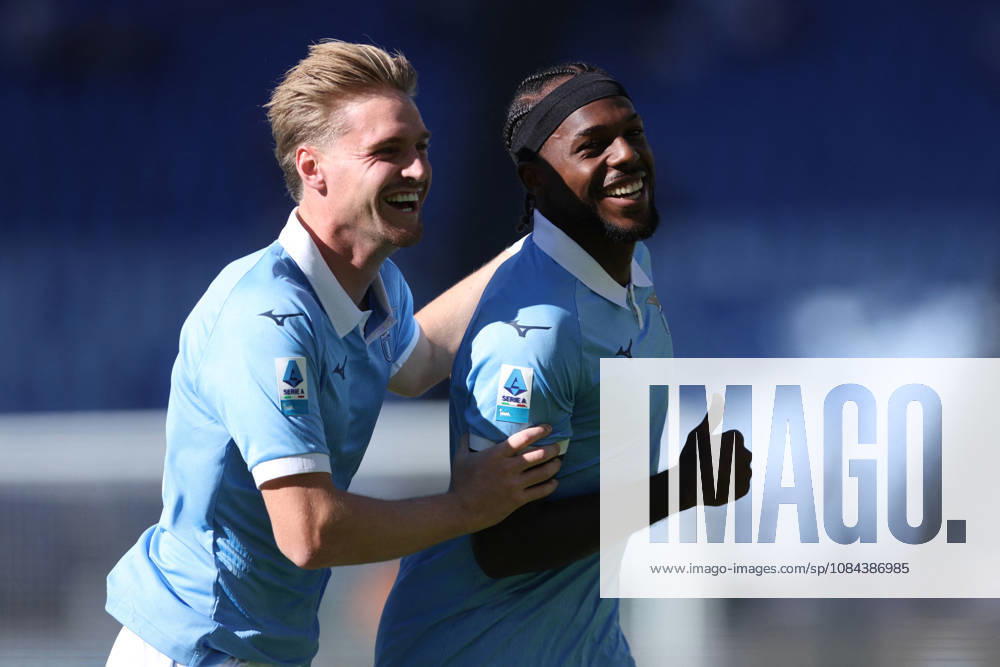 SOCCER - Serie A - SS Lazio vs. AC Monza Photo by IPA ABACAPRESS.COM89549578 - Rome, Italy — October 11, 2026: Nuno Albertino Varela Tavares (Defender) of Lazio scores a goal and celebrates with his teammates during the 2026–2027 Italian Serie A—Enilive Championship soccer match between SS Lazio and AC Monza at the Olympic Stadium in Rome. Rome Italy