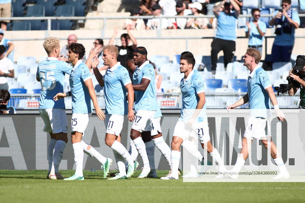 SOCCER - Serie A - SS Lazio vs. AC Monza Photo by IPA ABACAPRESS.COM89549574 - Nuno Tavares of S.S. Lazio scores the goal to make it 1-0 during the 2026 2027 Serie A match between S.S. Lazio and A.C. Monza at the Stadio Olimpico in Rome, Italy. Rome Italy