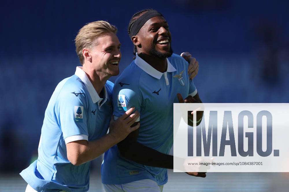 SOCCER - Serie A - SS Lazio vs. AC Monza Photo by IPA ABACAPRESS.COM89549569 - Rome, Italy — October 11, 2026: Nuno Albertino Varela Tavares (Defender) of Lazio scores a goal and celebrates with his teammates during the 2026–2027 Italian Serie A—Enilive Championship soccer match between SS Lazio and AC Monza at the Olympic Stadium in Rome. Rome Italy