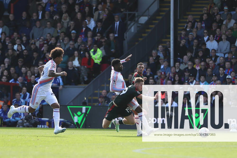 11th October 2026; Selhurst Park, London, England; Premier League Football, Crystal Palace versus Nottingham Forest; Liam Delap of Nottingham Forest is fouled by Jefferson Lerma of Crystal Palace who receives a yellow card for stopping a promising attack KatiexChan