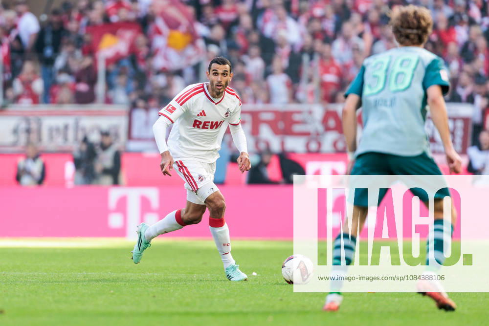 Ellyes Skhiri (1. FC Koeln, 6) controls the ball against Hugo Bolin (Borussia Moenchengladbach, 38) during the Bundesliga match between 1. FC Koeln vs. Borussia Moenchengladbach at Rheinenergie-Stadion on matchday 5 of the 1. Bundesliga on October 11, 2026 in Koeln, Germany. DFL REGULATIONS PROHIBIT ANY USE OF PHOTOGRAPHS AS IMAGE SEQUENCES AND OR QUASI-VIDEO. North Rhine Westphalia Germany