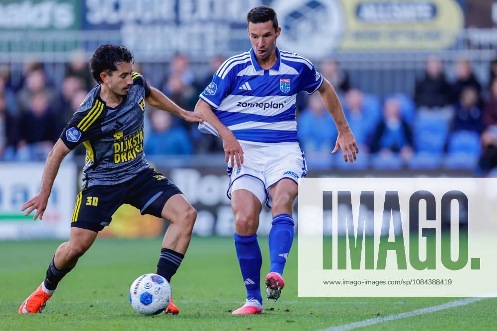 , MAC3park stadion , season 2026 2027 , Dutch Eredivisie football , match between PEC Zwolle and SC Cambuur , picture shows SC Cambuur player Jason Ceka, PEC Zwolle player Nick Viergever PEC - Cambuur x208168158x