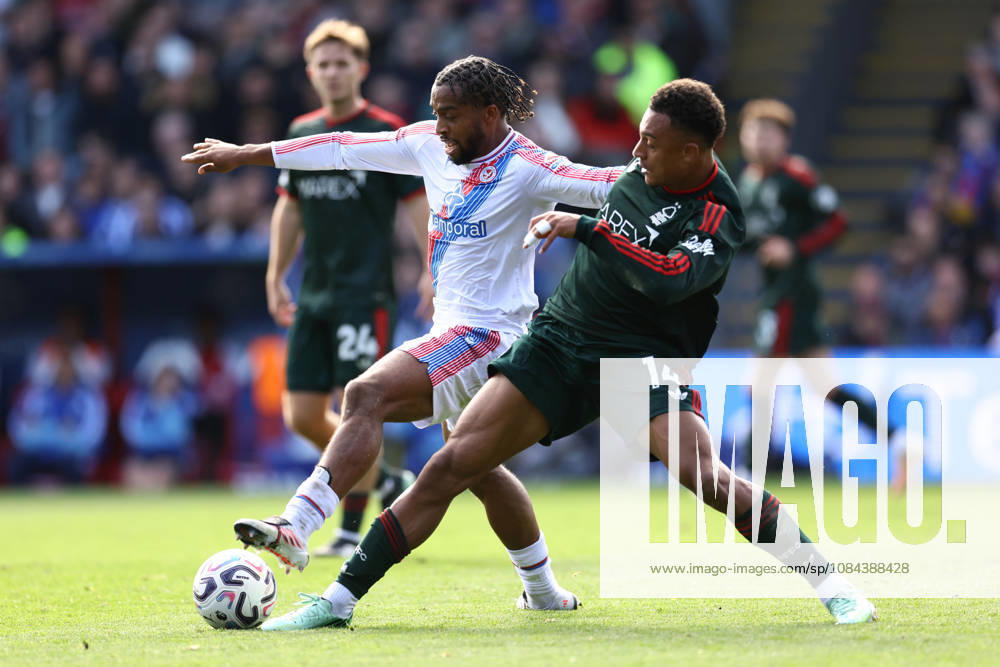 Crystal Palace v Nottingham Forest 11 October 2026, London - Premier League Football - Crystal Palace v Nottingham Forest - Quinten Timber of Crystal Palace and Dan Ndoye of Nottingham Forest - Photo: Jacques Feeney Offside. London UK