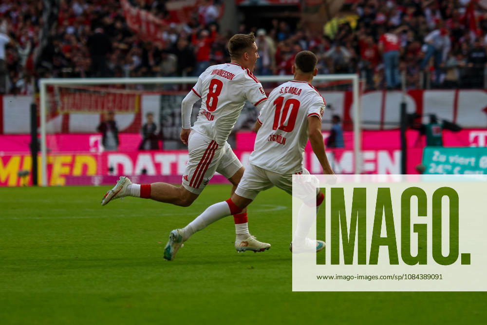 GER, Fussball, Herren, Bundesliga , 1. Bundesliga, Saison 2026 2027, 1. FC Köln - VfL Borussia Mönchengladbach Ãsak Johannesson (KOE) Torjubel, jubelt nach seinem Treffer zum 1:0 mit Said El Mala (KOE)