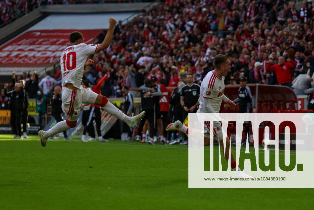 GER, Fussball, Herren, Bundesliga , 1. Bundesliga, Saison 2026 2027, 1. FC Köln - VfL Borussia Mönchengladbach Ãsak Johannesson (KOE) Torjubel, jubelt nach seinem Treffer zum 1:0 mit Said El Mala (KOE)