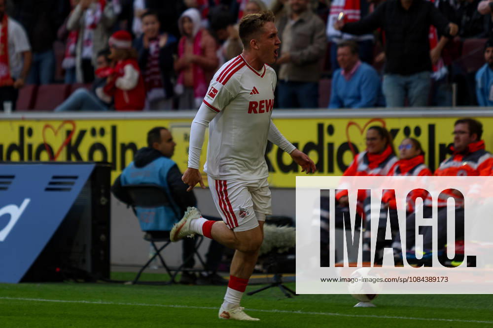 GER, Fussball, Herren, Bundesliga , 1. Bundesliga, Saison 2026 2027, 1. FC Köln - VfL Borussia Mönchengladbach Ãsak Johannesson (KOE) Torjubel, jubelt nach seinem Treffer zum 1:0