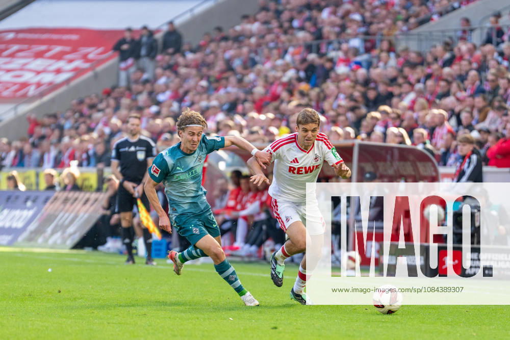 Hugo Bolin (Borussia Moenchengladbach, 38) und Julian Pauli (1.FC Koeln, 03) im Zweikampf 1.FC Köln vs. Borussia Moenchengladbach, Fussball, Bundesliga, 5.Spieltag, Saison 2026 27, 12.10.2026, DFL REGULATIONS PROHIBIT ANY USE OF PHOTOGRAPHS AS IMAGE SEQUENCES AND OR QUASI-VIDEO, 1.FC Köln vs. Borussia Moenchengladbach, Fussball, Bundesliga, 5.Spieltag, Saison 2026 27, 12.10.2026 Köln
