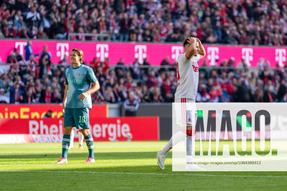 Florian Neuhaus (Borussia Moenchengladbach, 10) lacht, Said El Mala (1.FC Koeln, 10) fasst sich an den Kopf nach einem Torschuss 1.FC Köln vs. Borussia Moenchengladbach, Fussball, Bundesliga, 5.Spieltag, Saison 2026 27, 12.10.2026, DFL REGULATIONS PROHIBIT ANY USE OF PHOTOGRAPHS AS IMAGE SEQUENCES AND OR QUASI-VIDEO, 1.FC Köln vs. Borussia Moenchengladbach, Fussball, Bundesliga, 5.Spieltag, Saison 2026 27, 12.10.2026 Köln