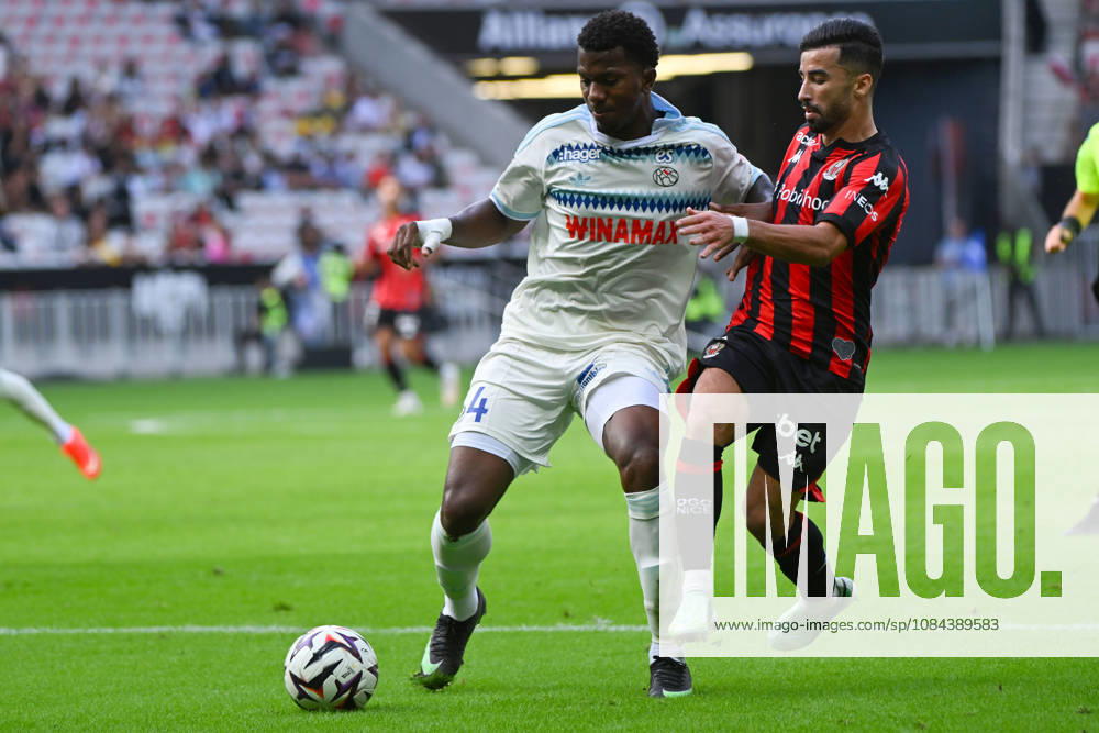 Dario Essugo (RCSA) - Ligue 1 McDonalds match between OGC Nice and Racing Club de Strasbourg Alsace on October 11, 2026 at the Allianz Riviera Stadium in Nice.
