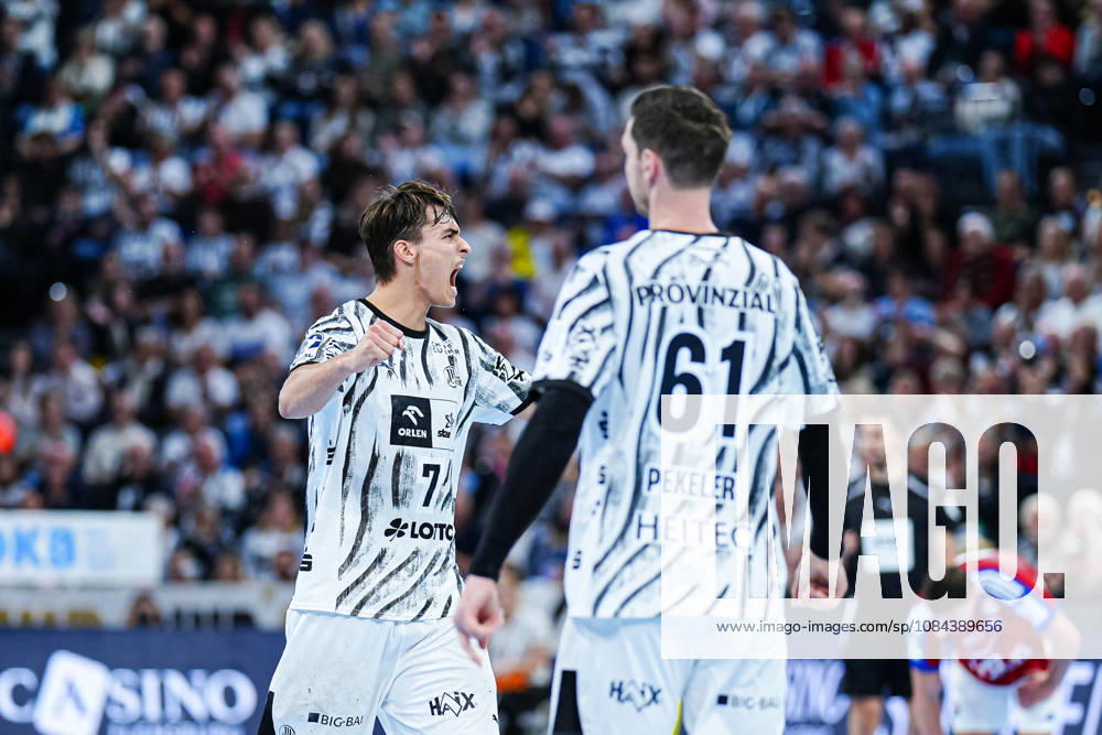 Torjubel Julian Köster (THW Kiel, 07) GER, THW Kiel vs. Handball Club Hamburg, Handball, 1. Bundesliga, Spieltag 8, Saison 2026 2027, 11.10.2026 GER, THW Kiel vs. Handball Club Hamburg, Handball, 1. Bundesliga, Spieltag 8, Saison 2026 2027, 11.10.2026 Kiel