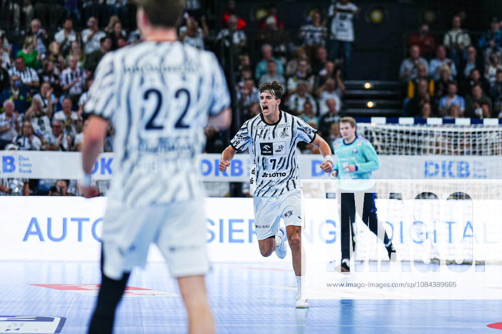 Torjubel Julian Köster (THW Kiel, 07) GER, THW Kiel vs. Handball Club Hamburg, Handball, 1. Bundesliga, Spieltag 8, Saison 2026 2027, 11.10.2026 GER, THW Kiel vs. Handball Club Hamburg, Handball, 1. Bundesliga, Spieltag 8, Saison 2026 2027, 11.10.2026 Kiel
