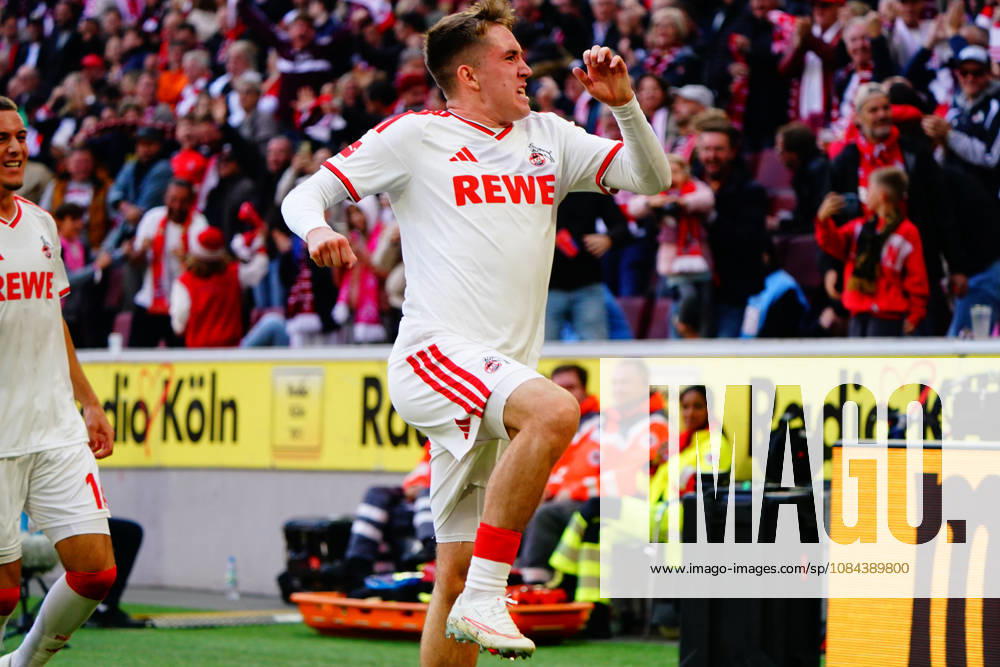 Köln, Fussball, 1.BL saison 2026 2027 1.FC Köln vs Borussia Mönchengladbach , 11.10.2026, Rheinenergiestadion Köln isak johannesson, FC Köln , torjubelt Aktion, Einzelbild,