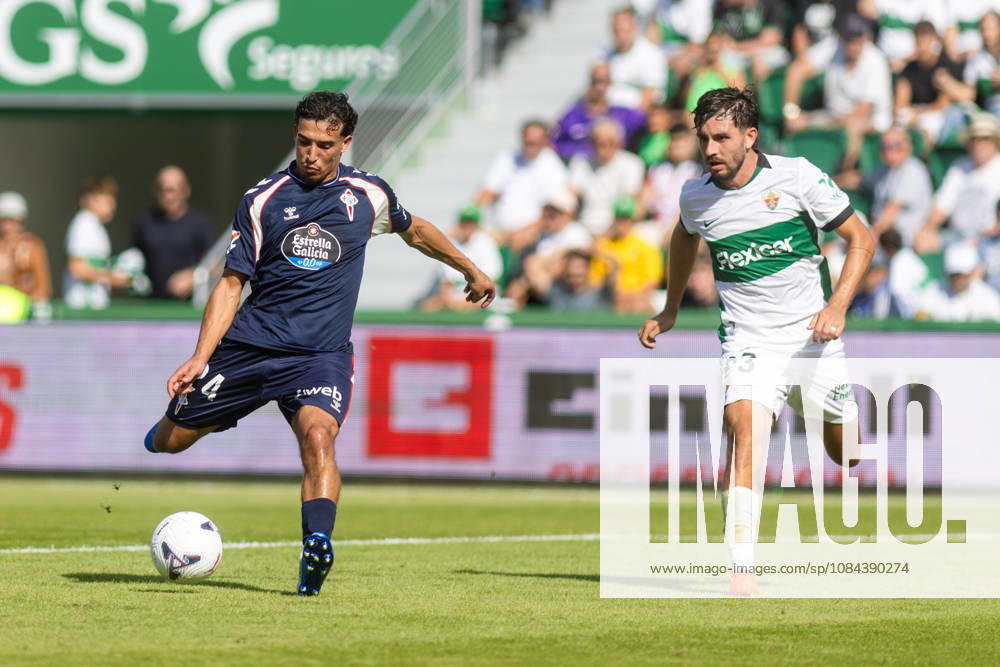 ESP: LaLiga EA Sports Elche CF v Celta Vigo Couhaib Driouech of Celta and Victor Chust of Elche during LaLiga EA Sports match between Elche CF v Celta Vigo played at Martinez Valero Stadium, Elche on October 11 2026 in Spain Spain Soccer