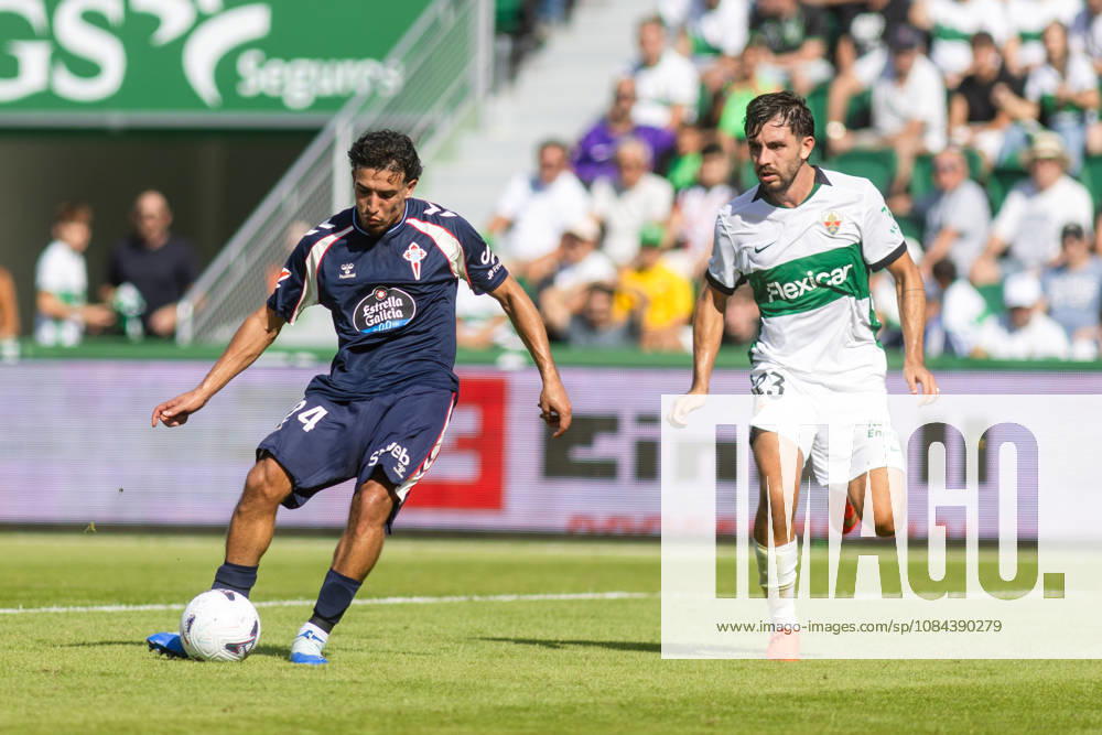 ESP: LaLiga EA Sports Elche CF v Celta Vigo Couhaib Driouech of Celta and Victor Chust of Elche during LaLiga EA Sports match between Elche CF v Celta Vigo played at Martinez Valero Stadium, Elche on October 11 2026 in Spain Spain Soccer