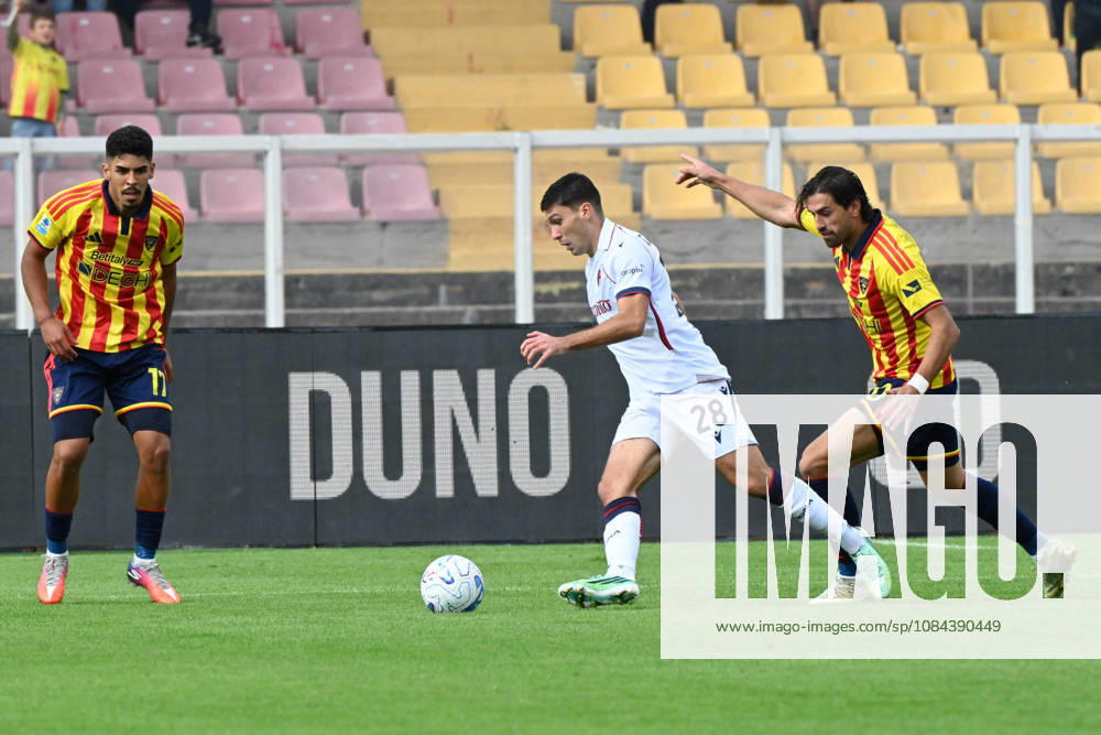 IPA89551982 - Nicolo Cambiaghi (Bologna FC) in action during the US Lecce vs. Bologna FC Italian Serie A soccer match in Lecce, Italy, on October 11, 2026