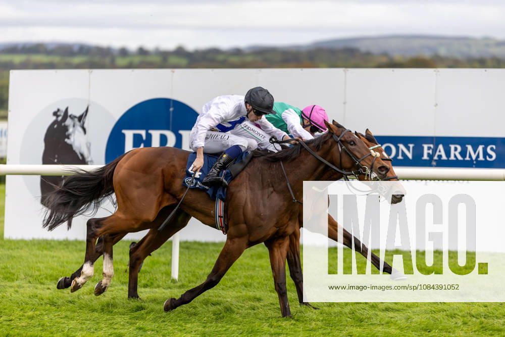 REPRO FREE *PRESS RELEASE NO REPRODUCTION FEE* October Weekend Meeting 2026, Naas Racecourse, Kildare 11 10 2026 Joey Sheridan on Princess Child, nearside, gets the better of Colin Keane on Faiyum to win The Irish Stallion Farms EBF Garnet Stakes (Listed) Joey Sheridan on Princess Child, nearside, gets the better of Colin Keane on Faiyum 11 10 2026