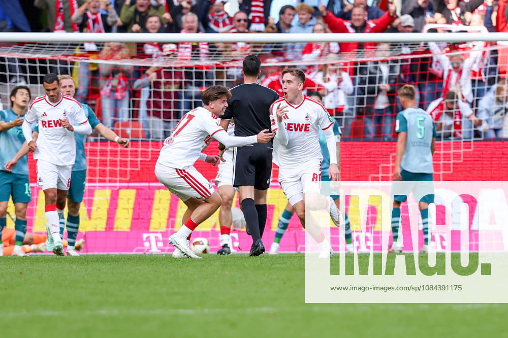 2026.10.11, Fußball, Bundesliga, 1. FC Köln - Borussia Mönchengladbach, RheinEnergieSTADION, 5.Spieltag, Saison 2026 2027: Torjubel von Isak Johannesson (1. FC Koeln 8) beim Tor zum 1:0 DFB regulations prohibit any use of photographs as image sequences and or quasi-video. Photo: WilkowskixPressefotoKochx Nordrhein-Westfalen Deutschland