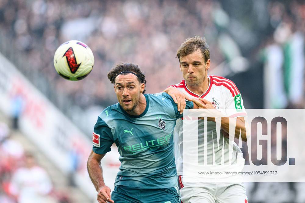 COLOGNE, GERMANY - 11 OCTOBER, 2026: Joe Scally, Borna Sosa - The Bundesliga match 1. FC Koeln vs. Borussia Moenchengladbach at RheinEnergieSTADION.