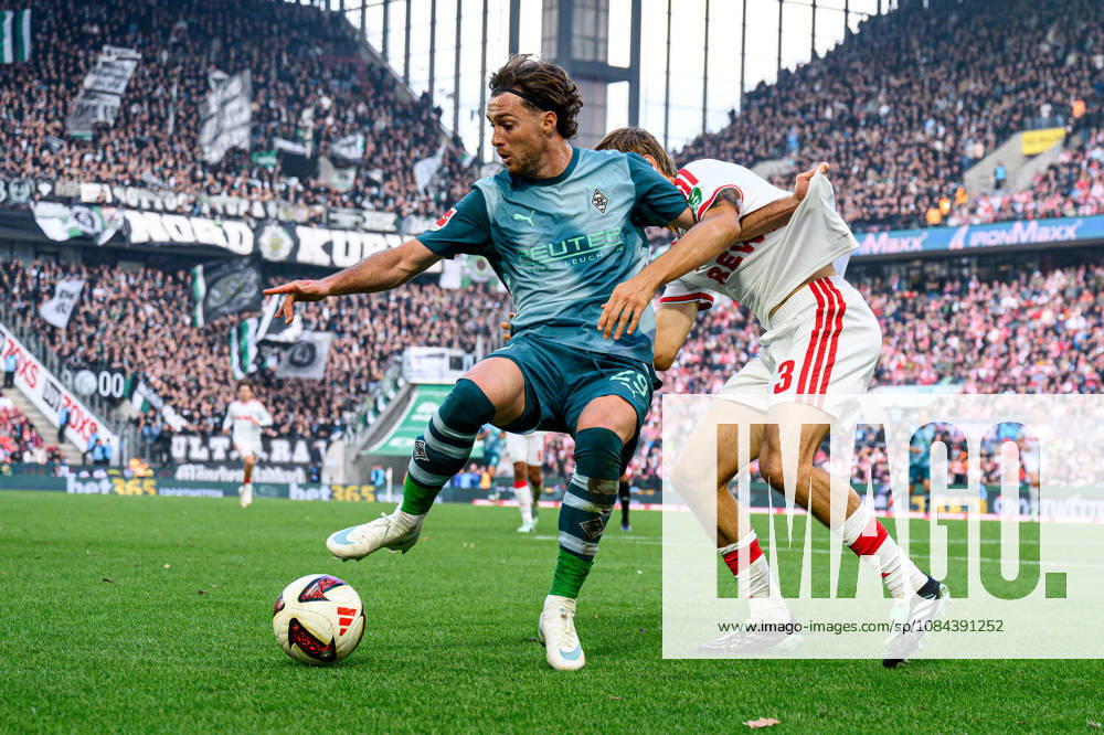 COLOGNE, GERMANY - 11 OCTOBER, 2026: Joe Scally, Borna Sosa - The Bundesliga match 1. FC Koeln vs. Borussia Moenchengladbach at RheinEnergieSTADION.