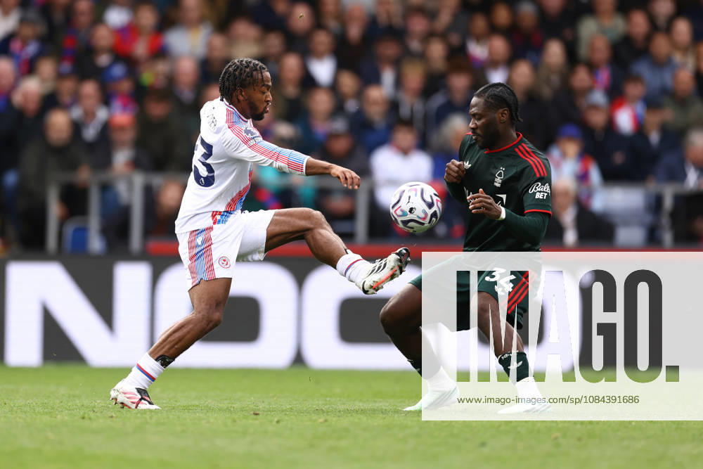 Crystal Palace v Nottingham Forest 11 October 2026, London - Premier League Football - Crystal Palace v Nottingham Forest - Quinten Timber of Crystal Palace and Ola Aina of Nottingham Forest - Photo: Jacques Feeney Offside. London UK