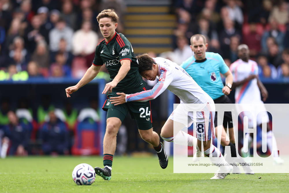 Crystal Palace v Nottingham Forest 11 October 2026, London - Premier League Football - Crystal Palace v Nottingham Forest - James McAtee of Nottingham Forest and Daichi Kamada of Crystal Palace - Photo: Jacques Feeney Offside. London UK