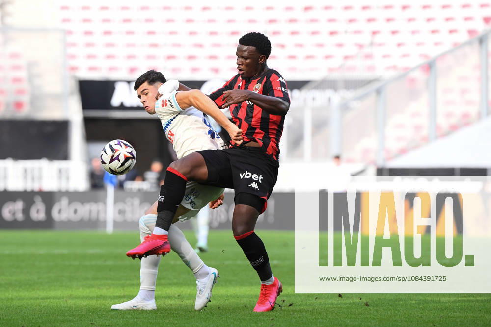 OGC Nice v RC Strasbourg Alsace - Ligue 1 McDonald s 2026 2027 Giovanni REYNA of RC Strasbourg and Youssouf NDAYISHIMIYE of Nice during Ligue 1 McDonald s match between Nice and Strasbourg at Allianz Riviera Stadium on October 11, 2026 in Nice, France. Nice France