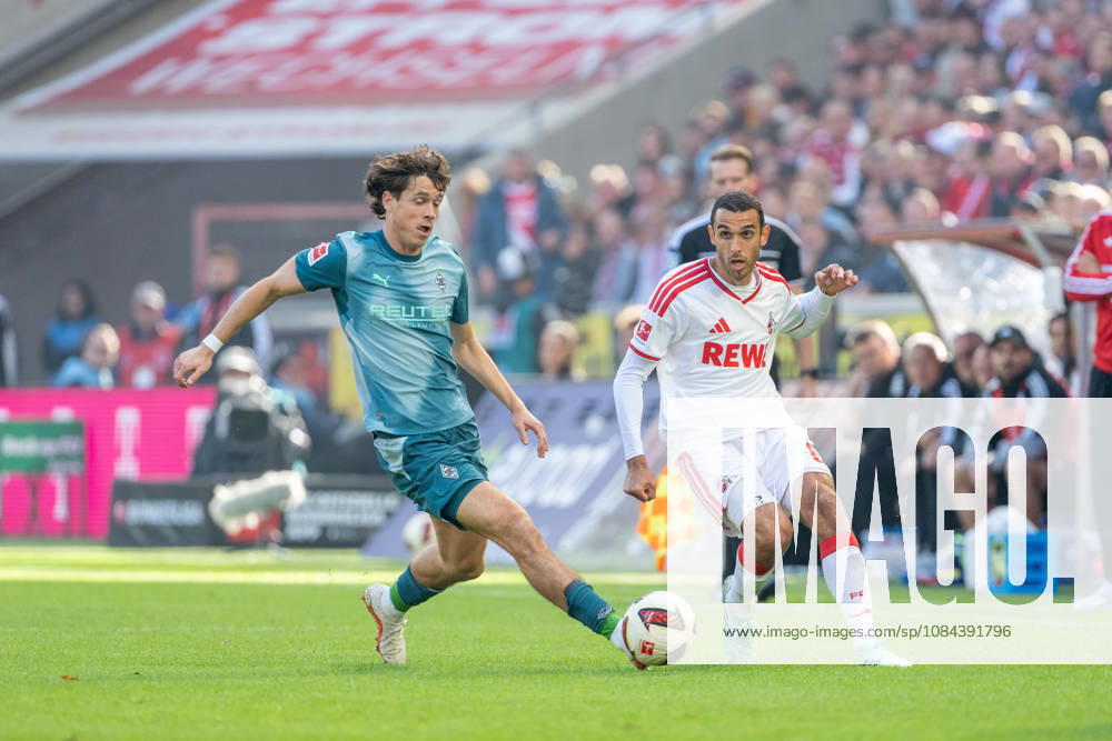 Philipp Sander (Borussia Moenchengladbach, 16) im Zweikampf mit Ellyes Skhiri (1.FC Koeln, 06) 1.FC Köln vs. Borussia Moenchengladbach, Fussball, Bundesliga, 5.Spieltag, Saison 2026 27, 12.10.2026, DFL REGULATIONS PROHIBIT ANY USE OF PHOTOGRAPHS AS IMAGE SEQUENCES AND OR QUASI-VIDEO, 1.FC Köln vs. Borussia Moenchengladbach, Fussball, Bundesliga, 5.Spieltag, Saison 2026 27, 12.10.2026 Köln