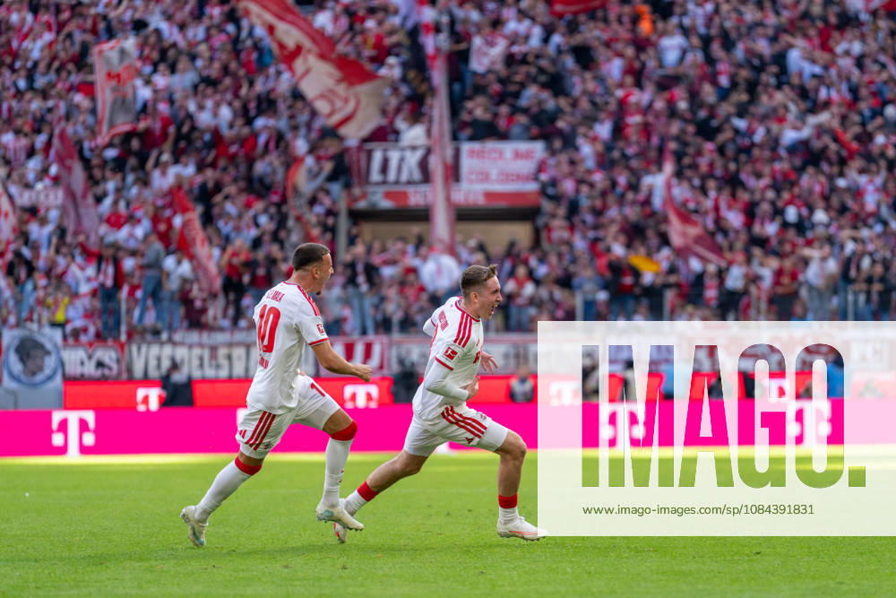 Isak Johannesson (1.FC Koeln, 08) und Said El Mala (1.FC Koeln, 10) mit dem Jubellauf nach dem 1:0 1.FC Köln vs. Borussia Moenchengladbach, Fussball, Bundesliga, 5.Spieltag, Saison 2026 27, 12.10.2026, DFL REGULATIONS PROHIBIT ANY USE OF PHOTOGRAPHS AS IMAGE SEQUENCES AND OR QUASI-VIDEO, 1.FC Köln vs. Borussia Moenchengladbach, Fussball, Bundesliga, 5.Spieltag, Saison 2026 27, 12.10.2026 Köln