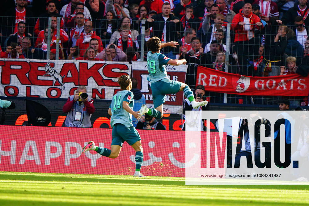 Köln, Fussball, 1.BL saison 2026 2027 1.FC Köln vs Borussia Mönchengladbach , 11.10.2026, Rheinenergiestadion Köln Joe Scally BorussiaMönchengladbach ,Torjubelt , Aktion, Einzelbild,